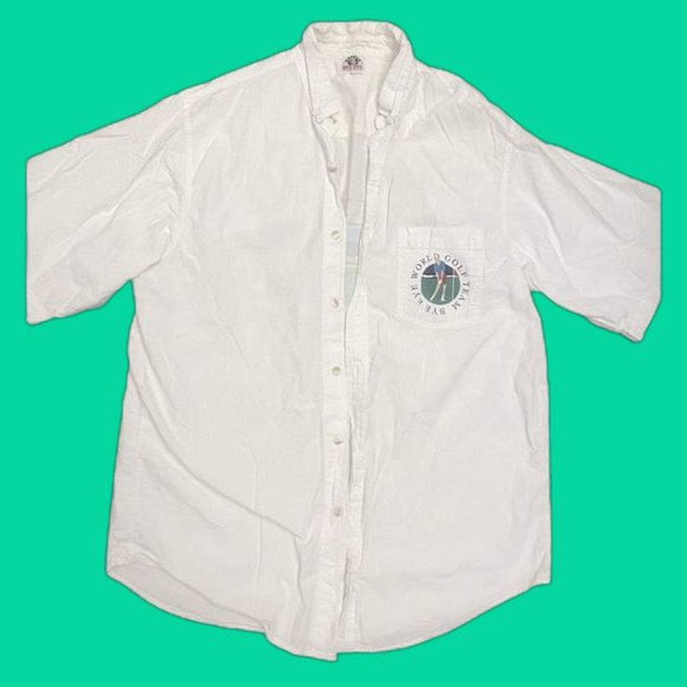 VINTAGE 90s 1994 BYE BYE Caribe LTD World Golf Team Button Up Short Sleeve